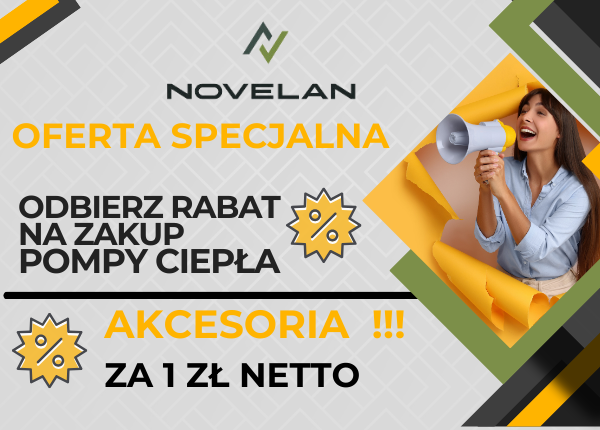 OFERTA SPECJALNA ! ODBIERZ RABAT NA ZAKUP POMPY CIEPŁA LUB ASORTYMENT ZA 1 ZŁ NETTO !