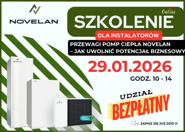 SZKOLENIE ONLINE - PRZEWAGI POMP CIEPŁA NOVELAN - JAK UWOLNIĆ POTENCJAŁ BIZNESOWY- JUŻ 29.01.26!